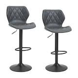 thumbnail of HOMCOM Set 2 Sgabelli da Bar in PU Altezza Regolabile e Poggiapiedi