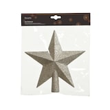thumbnail of Christbaumspitze Stern mit Glitzer 19cm Kunststoff, perle