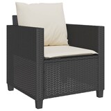 thumbnail of vidaXL 3-delige Bistroset met kussens poly rattan zwart
