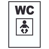 thumbnail of WC Wickelraum Schild A0 Rückseite selbstklebend