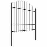 thumbnail of vidaXL Gartenzaun mit Speerspitze Stahl 714,5 x 175 cm Schwarz