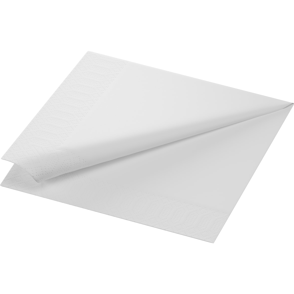 Cellulose servetten 40x40 3lg. 1/4 F. wit