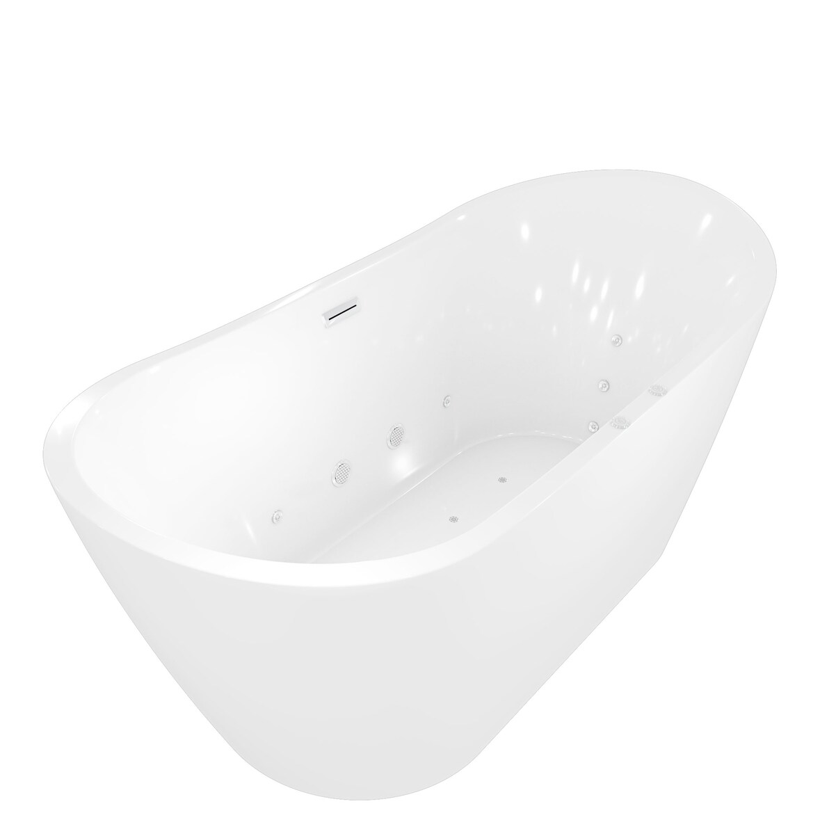 freistehende Badewanne Wanne F23 180x92cm Whirlpool Luft & Wasser