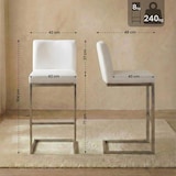 thumbnail of Barkruk Paros Stof wit