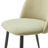 thumbnail of METRO PROFESSIONAL Lika gestoffeerde restaurantstoel, set van 2, staal/polyester, lichtgroen/zwart