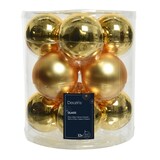 thumbnail of Weihnachtsbaumkugeln Glas Ø 8 cm 12 Stück hell gold matt
