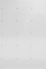 thumbnail of ClassiX Schließfachschrank, 3 Abteile à 5 Fächer, 1800 x 1185 x 500 mm, lichtgrau