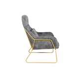 thumbnail of SalesFever Relaxsessel | Samtvelours | B 73 x T 80 x H 102 cm | Grau
