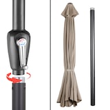 thumbnail of Kingsleeve Sonnenschirm 330 cm mit Kurbel Schutzhülle UV Schutz 80+ wasserabweisend Taupe