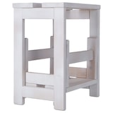 thumbnail of WellHome - Taburete escalera 2 peldaños fabricado en madera-acabado en blanco 32x23x40 cm