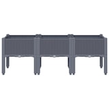 thumbnail of Helloshop26 - Fioriera rialzata per piante fiori patio giardino con gambe 120 x 40 x 42 cm PP grigio 02_0038150