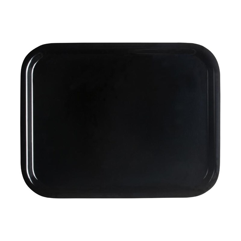 Cambro Capri dienblad, glad oppervlak, zwart, 320 x 530 mm