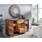 thumbnail of Sideboard  Sheesham Massivholz / Metall mit Baumkante : Größe - 148 x 71 x 49 cm