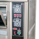 thumbnail of Romux® Doppelkammer Elektrisch Pizzaöfen für 8+8 Pizzen mit 32 cm mit Schamottsteinboden und Präzisem Thermostat | Max. Temperatur 400 °C - 13200W