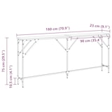 thumbnail of vidaXL Console Tafel Artisan Eiken 180x23x75 cm Engineered Wood