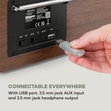 thumbnail of Silver Star Mini Two Internet DAB+/FM Radio, WiFi, BT, TWS Speaker Walnuss