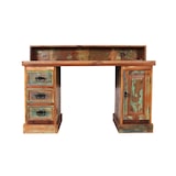 thumbnail of SIT Möbel Schreibtisch | 3 Schubladen, 1 Tür | Altholz lackiert bunt | B 132 x T 65 x H 90 cm | 09110-98 | Serie RIVERBOAT