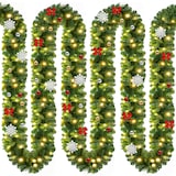 thumbnail of Casaria Weihnachtsgirlande 10m 160 LED inkl. Deko Outdoor Girlande Weihnachten Tannengirlande Außen Weihnachtsdeko