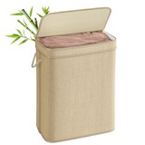 thumbnail of Helloshop26 - Cesto portabiancheria in bambù cesto per biancheria sporca da 90 litri sacco rimovibile e lavabile in lavatrice 12_0006715