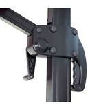 thumbnail of Zweefparasol HWC-A96, parasol 3x3m (Ø4.24m) polyester aluminium/staal 23kg ~ turquoise zonder voet