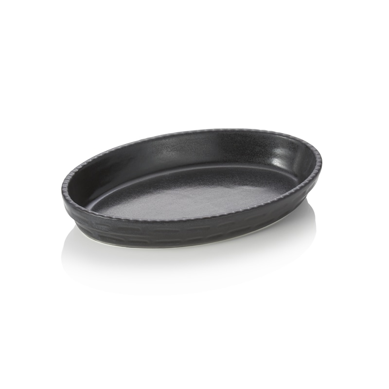 Backform, 32 x 20 x 5 cm, schwarz, Porzellan