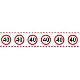 thumbnail of 40. Geburtstag Verkehrsschild Geburtstagsdeko Partyset Party Deko Set rot weiss Dekoration Zahl Frau Mann