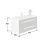 thumbnail of Waschbecken Waschtisch Badschrank Badmöbel Badset RAPPERSWIL schwarz