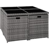 thumbnail of tectake Salon de jardin MANHATTAN 8 places avec 2 sets de housses + housse de protection, variante 2 - gris - 403846
