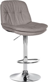thumbnail of Barhocker MITUN - Stoff Grau 46x54x92 cm Silber | Barstuhl Höhenverstellbar Mit Lehne Drehbar Tresenhocker Tresenstuhl Kneipenhocker Kneipenstuhl