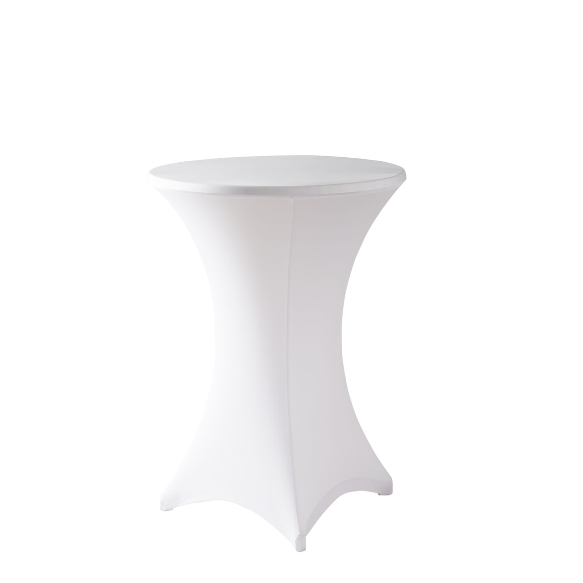METRO Professional Copritavolo elastico banchetto Onyx, poliestere / elastan, Ø 80-90 cm, bianco