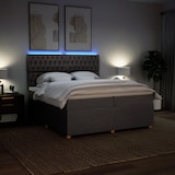 thumbnail of vidaXL Boxspringbett mit Matratze Taupe 200x200 cm Stoff