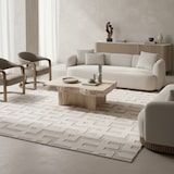 thumbnail of Teppich Balkon 3D-Effekt Pflegeleicht Waschbar Strapazierfähig Terrasse Küche Creme 160x230 cm OEKO-TEX Gekettelt – ORTLER von Kadima Design