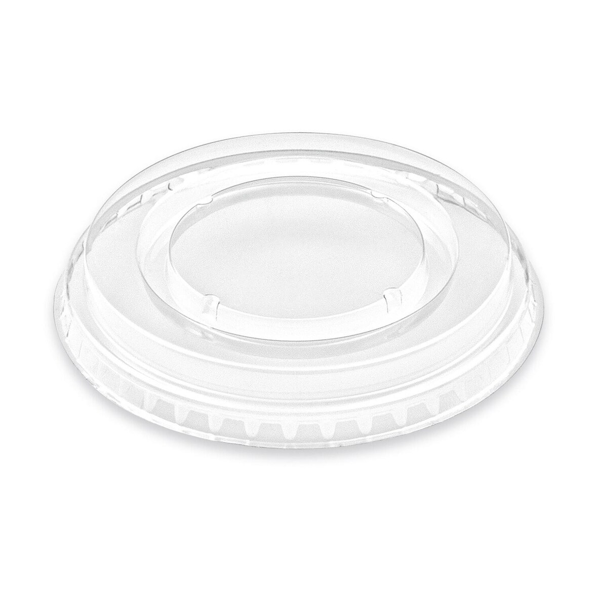 400x Deckel ohne Öffnung flach PET für Eis- Früchtebecher Smoothies O95mm