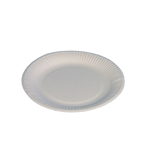 1000 Pappteller Imbissteller Papier rund Ø18cm weiß Frischfaser 250g/m²