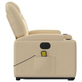 thumbnail of vidaXL Elektrischer Massagesessel mit Aufstehhilfe Creme Stoff