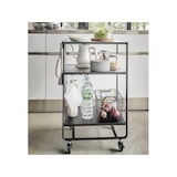 thumbnail of Yamazaki Home Küchenwagen auf Rollen schwarz Metall mit Rollen 3 Ebenen 38x81x49cm Tower 04919