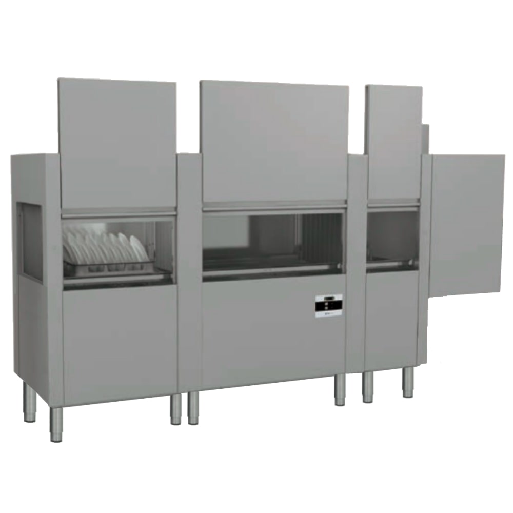 EURAST - Tunnel di lavaggio prelavaggio, lavaggio, risciacquo multipli e asciugatura - 3120x770x1620 mm - 44000 W 400/3V - 28SDC212