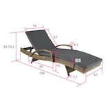 thumbnail of tectake Lettino prendisole Océane in rattan e alluminio - naturale - 403856