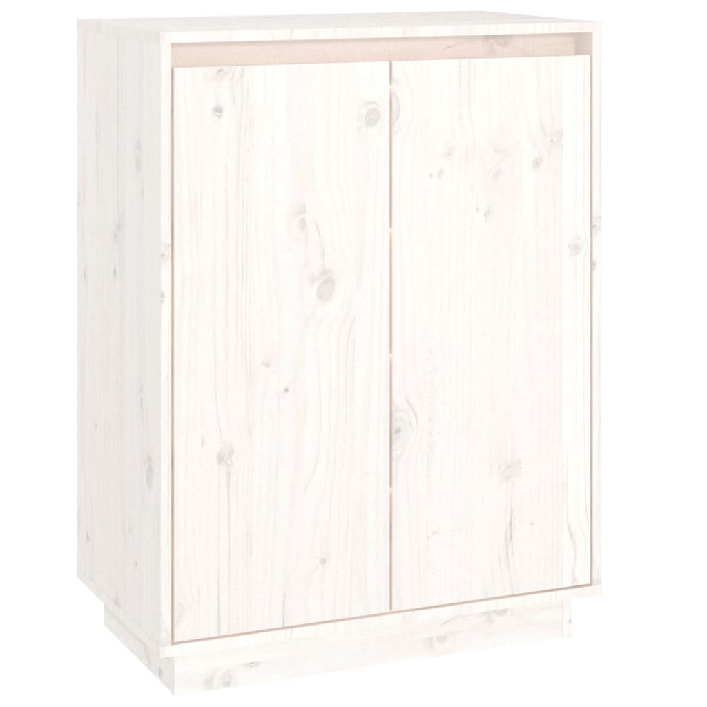 Helloshop26 - Scarpiera mobiletto portascarpe mobile per ingresso/corridoio/soggiorno 60 x 35 x 80 cm legno massello di pino bianco 02_0021488