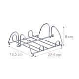 thumbnail of Relaxdays Serviettenhalter, mit Beschwerer, für 33x33 cm Servietten, Edelstahl-Optik, Serviettenständer, Metall, silber