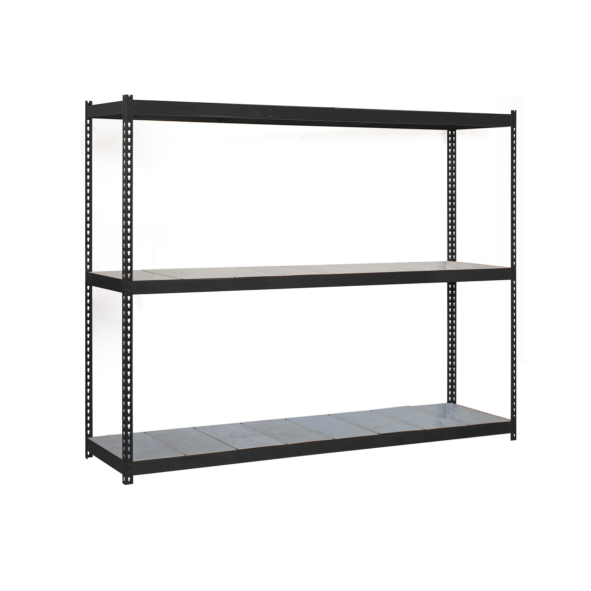 SimonRack Industrieregal, 1500x1500x750 mm, 600 kg am Biegepunkt, 3 Metallböden, Garagenregal, Anthrazit/Verzinkt- Simonforte