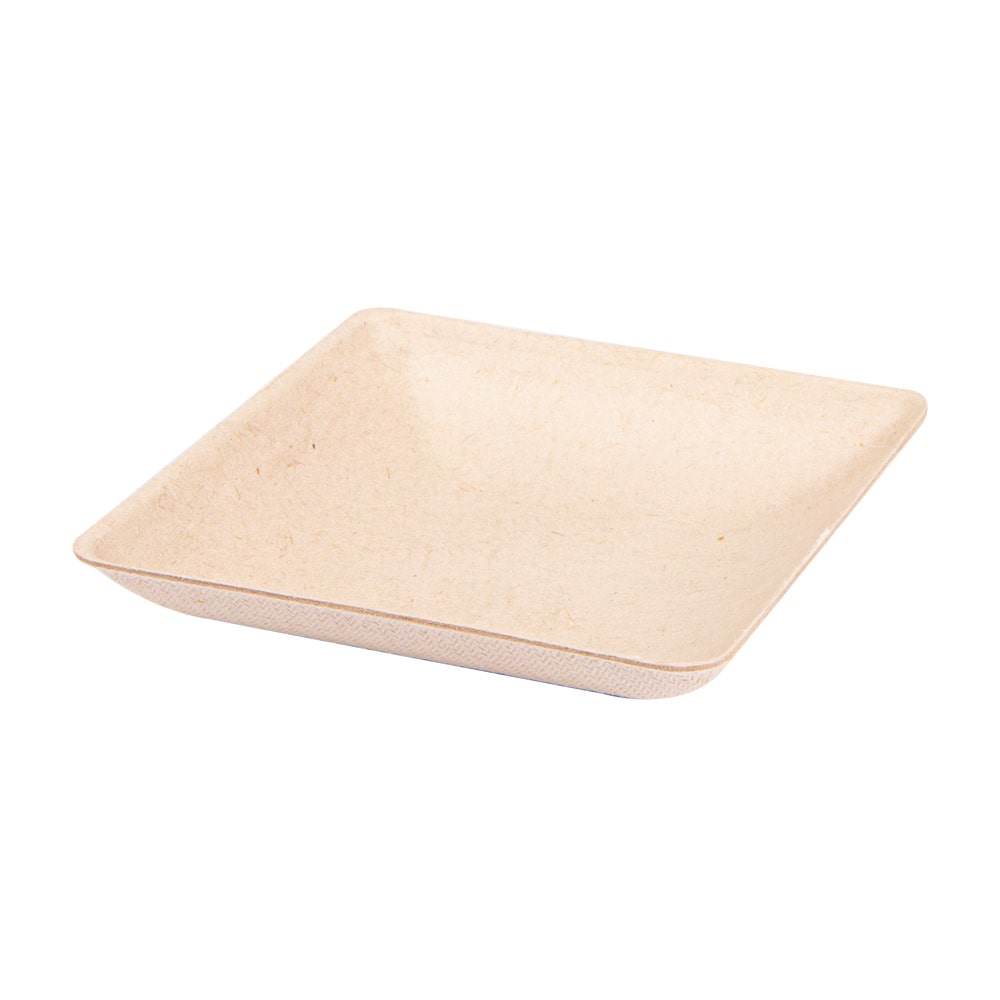 Recipiente Quadrado 'Bionic'  6,5X6,5X1,2 Cm Natural Bagaço (1000 Unidades)