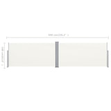 thumbnail of vidaXL Ausziehbare Seitenmarkise 160x600 cm Creme