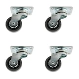 thumbnail of Schwerlastrollen 4er Set ø50mm Hartgummirollen mit Anschraubplatte aus Metall