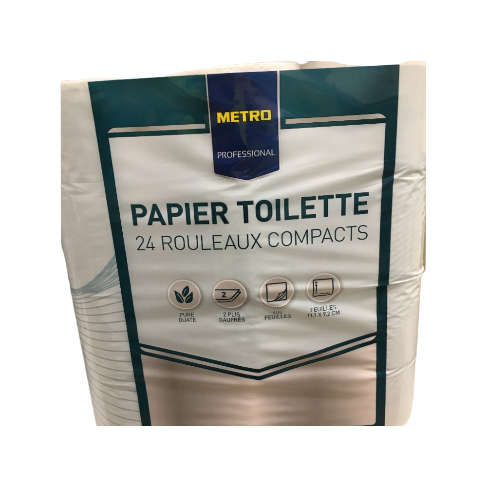 METRO PROFESSIONAL Rouleau de papier toilette compact 400 feuilles x 24