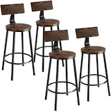 thumbnail of tectake Sgabelli da bar Poole  Legno Industriale Scuro, Rustico