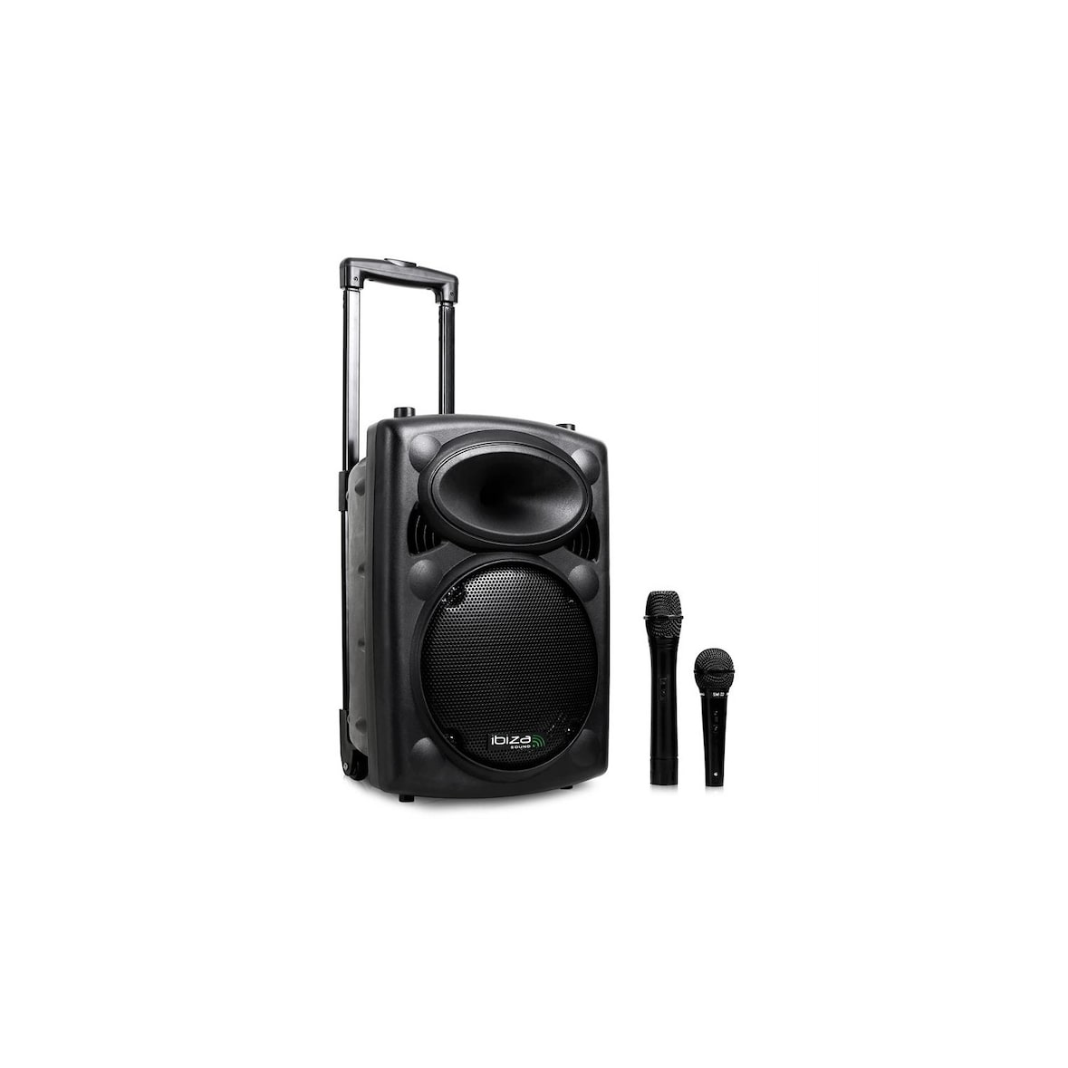 Système portable autonome 8" 400W - USB/REC/VOX/BLUETOOTH + 1 Micro VHF + 1 Micro filaire