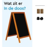 thumbnail of BRASQ Krijtstoepbord Mahonie - 55x 85 CM - Krijtbord - Reclamebord - Stoepbord - Dubbelzijdig - voor Binnen en Buiten - Horeca