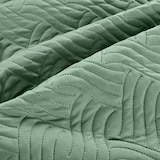 thumbnail of Tagesdecke 170x210 OEKO-TEX - grün hellgrau Microfaser-Bezug wattiert gesteppt Wende-Design XXL Sofa Couch Bett Bettüberwurf