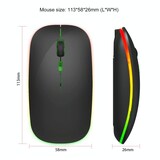 thumbnail of Souris Sans Fil Rechargeable 1600 DPI Lumières Colorées Design Élégant Noir YONIS